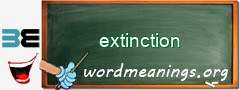 WordMeaning blackboard for extinction
